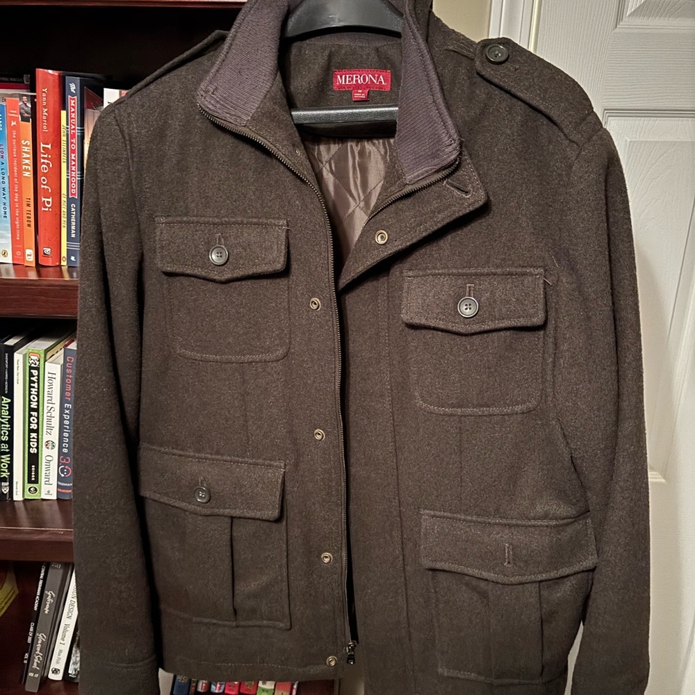 Merona Men's Dark Green Military Jacket